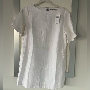 NWT Abercrombie & Fitch white linen shift dress with pockets